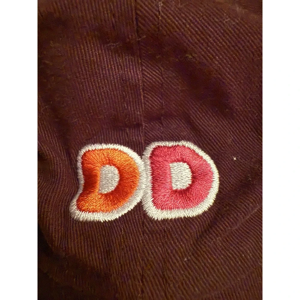 Dunkin' Donuts Brown Hat Uniform Work Service Adjustable Embroidered Logo Cap